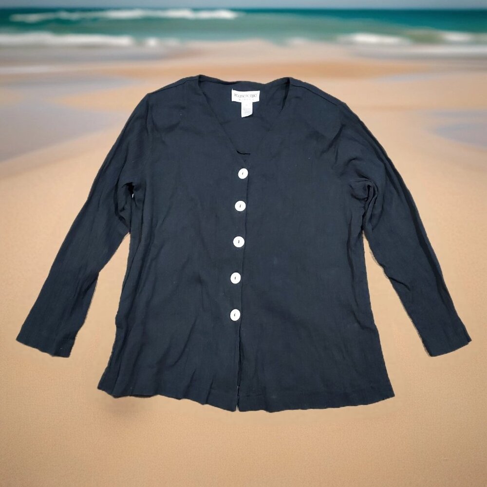 Brownstone Studio Womens Top Black Size 1X 100% Cotton